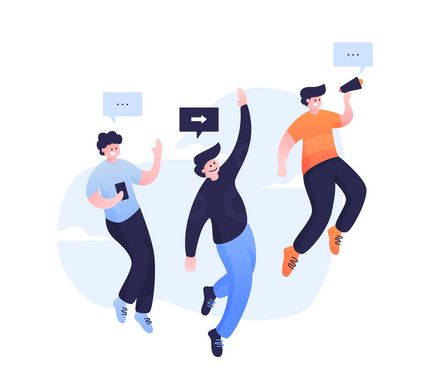 Freunde werben Illustration